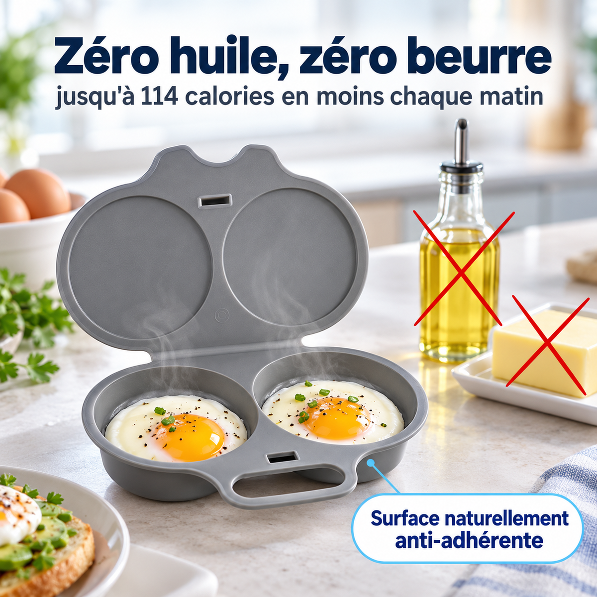 Zéro huile, zéro beurre